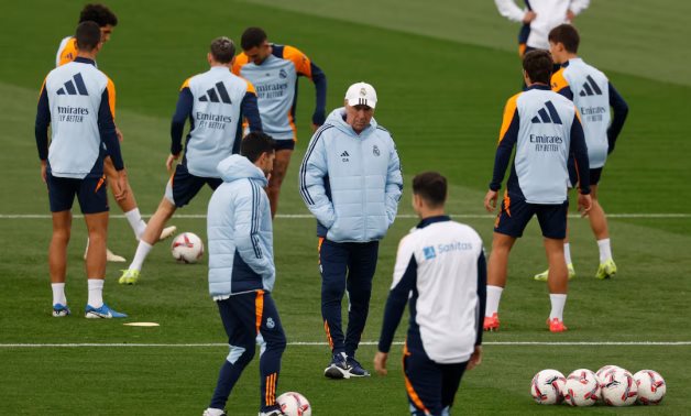 Real Madrid coach Carlo Ancelotti during training REUTERS/Susana Vera/File Photo 