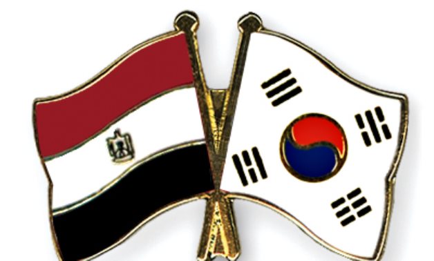 Egyptian and South Korean flag pins - SIS