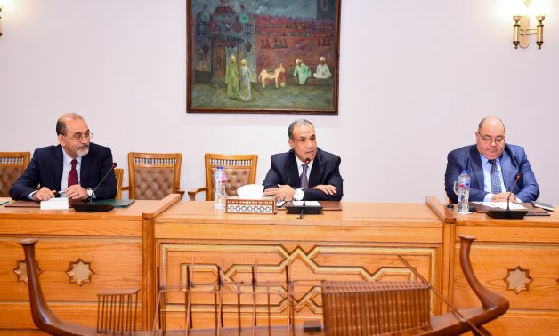 Egypt's FM Badr Abdelatty meets with leaders and members of the European department at the ministry and the general secretariat for the coordination of the Egyptian-European participation agreement - MFA