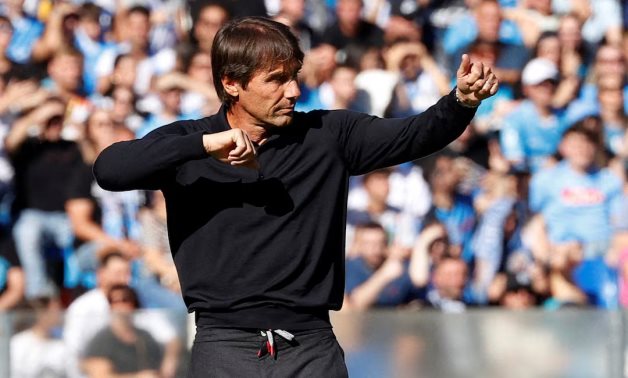 Napoli coach Antonio Conte reacts during the match REUTERS/Ciro De Luca/File Photo