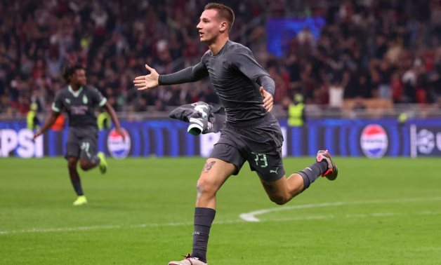 AC Milan's Francesco Camarda celebrates scoring a goal that was later disallowed REUTERS/Claudia Greco/File Photo 