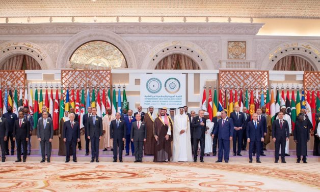 Arab and Islamic heads of state and government pose for a photo in Riyadh on November 11, 2024