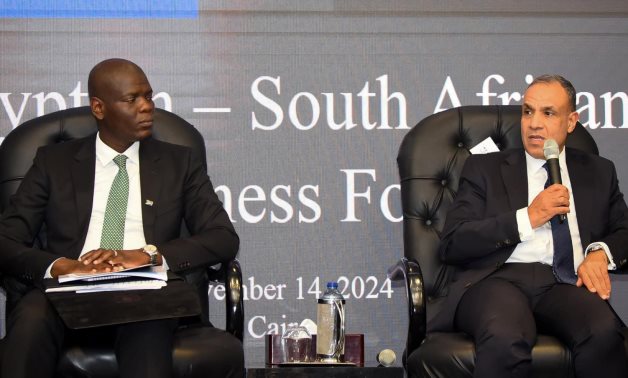 Egyptian Foreign Minister of Badr Abdelatty and South African Minister of International Relations and International Cooperation Ronald Lamola participated in the Egyptian-South African Joint Business Forum