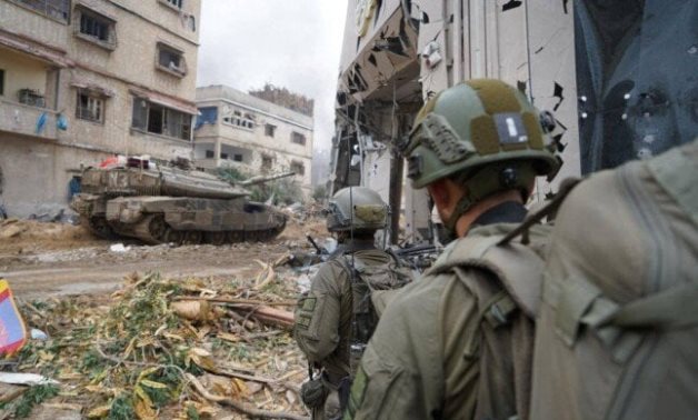 A photo shows Israeli troops in Gaza – WAFA 