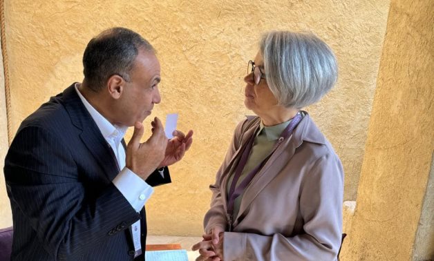 Egypt's Foreign Minister Badr Abdelatty talks to European Union Special Representative for the Horn of Africa Annette Weber in the UAE, 16 Nov. 2024 - Egypt's MFA