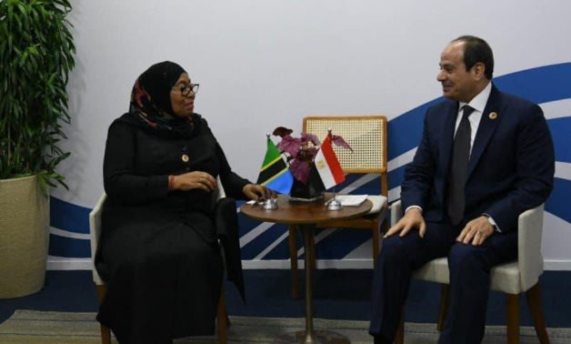 President Abdel Fattah El-Sisi met with Tanzanian President Samia Suluhu Hassan on the sidelines of the G20 Summit in Rio de Janeiro, Brazi