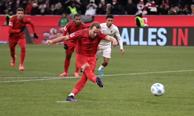 Bayern Munich's Harry Kane scores their second goal from the penalty spot REUTERS/Leonhard Simon