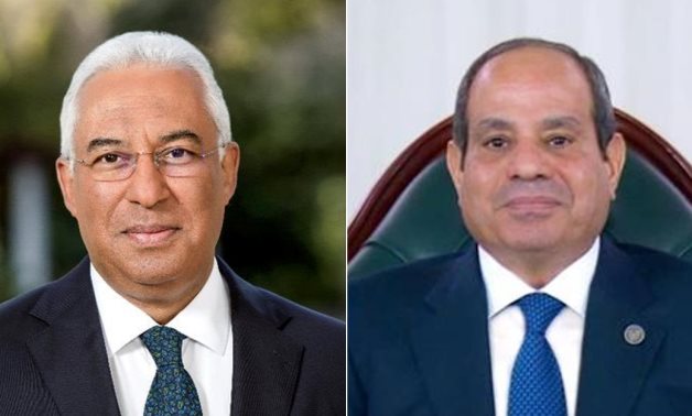 A compiled photo of Egypt’s President Abdel Fattah El-Sisi (R) and European Council President Antonio Costa (L)