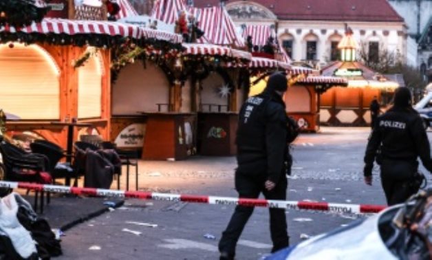 A photo of the attack on a bustling Christmas market in Magdeburg, Germany. FILE