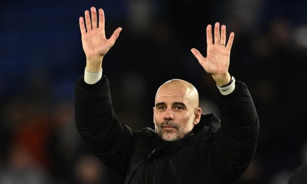 Manchester City manager Pep Guardiola celebrates after the match REUTERS/Dylan Martinez/File Photo 