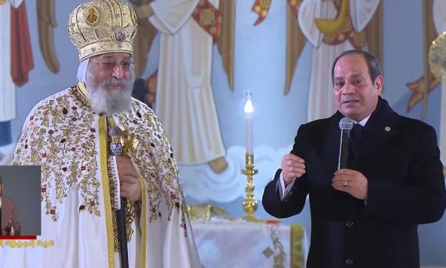 During the celebrations of the Coptic Christmas 2025 at the Cathedral of Nativity of Christ in the New Administrative Capital (NAC) President Abdel Fattah El Sisi wished the Coptic Christians a Merry Christmas 