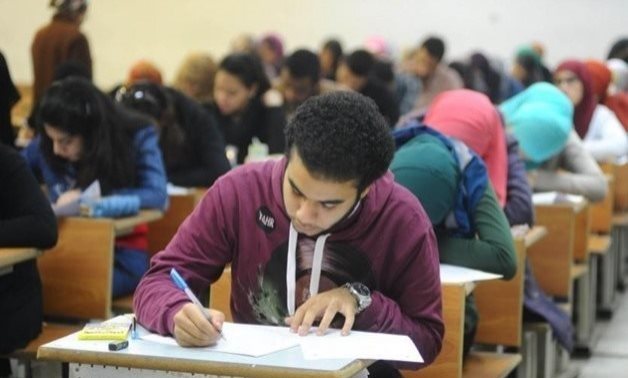 High school students in Egypt taking their exams - file 