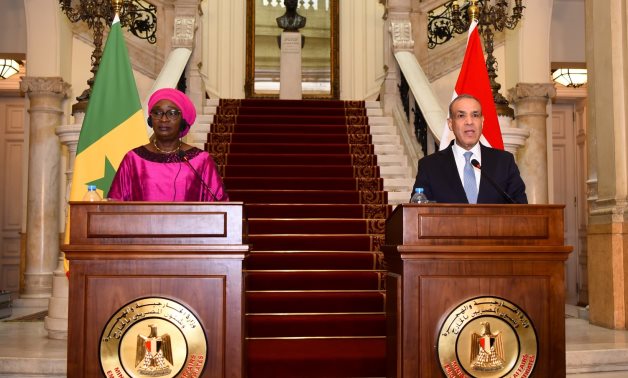 Minister of Foreign Affairs, Emigration and Egyptian Expatriates Badr Abdelatty and his Sengalese counterpart in a joint press conference in Cairo on January 18, 2025- press photo