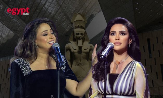 Acclaimed Egyptian singers Mai Farouk and Riham Abdel Hakim.