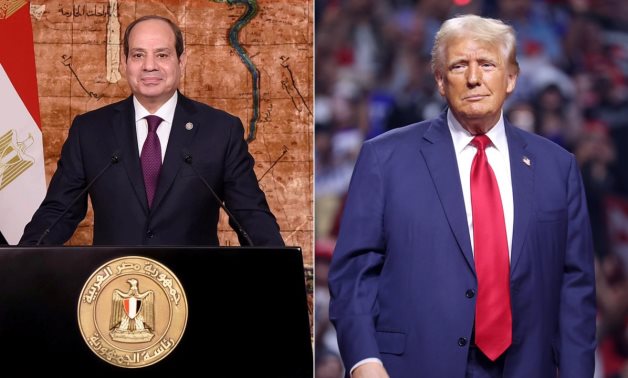 File photos of Egypt's President Abdel Fattah El-Sisi and US President Donald Trump