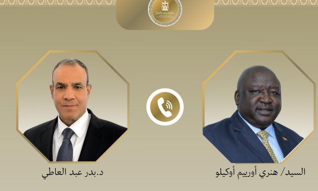 Egyptian Minister of Foreign Affairs and Emigration, Badr Abdelatty, held a phone call on February 8, 2025  with his Ugandan counterpart, Henry Oryem Okello- press photo