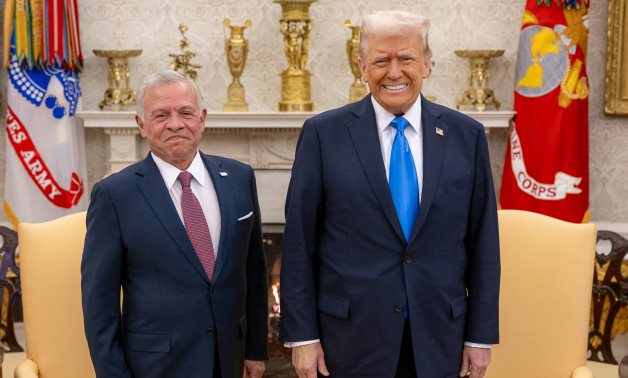 US President Donald Trump welcomes King Abdullah II of Jordan in the Oval Office – Trump’s X account