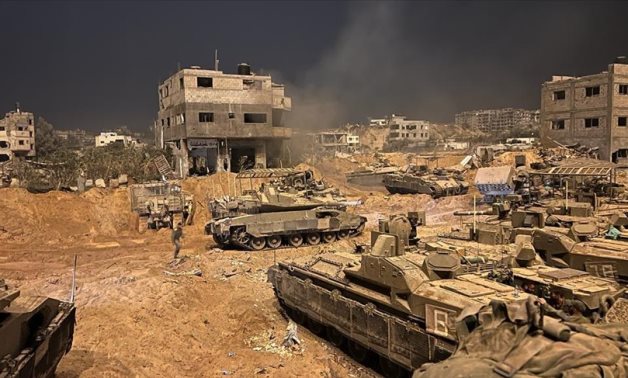 FILE - Israeli forces stationed in Gaza - WAFA