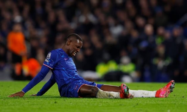 Chelsea's Nicolas Jackson reacts after sustaining an injury Action Images via Reuters/Andrew Couldridge/ File Photo 