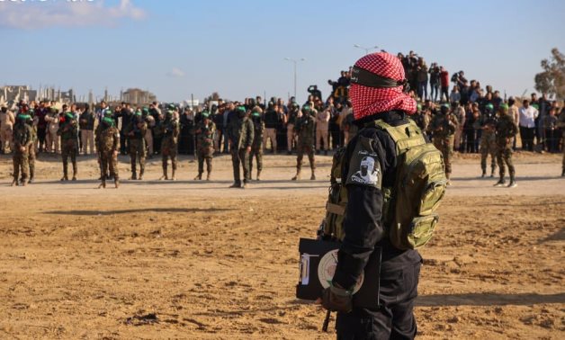 Hamas hands over Israeli captives to the Red Cross as part of the fourth captive-prisoner swap in Gaza, 1 February 2025 – Hamas 