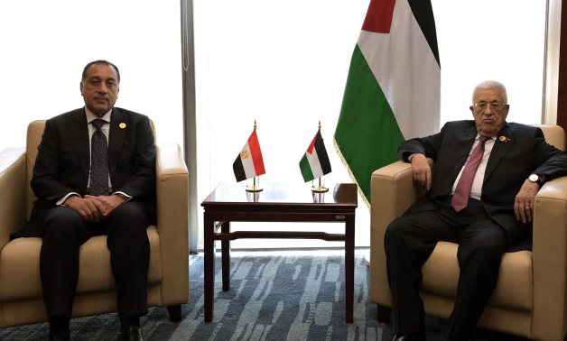 Egyptian PM Mostafa Madbouly meets with Palestinian President Mahmoud Abbas during the 38th African Union Summit in Addis Ababa, 15 February 2025 - Egypt's Cabinet