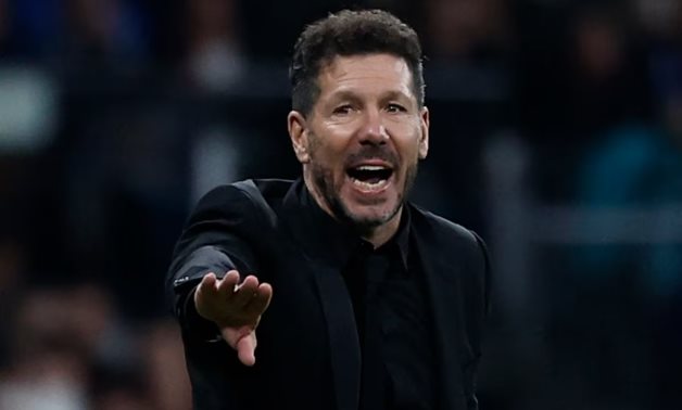 Atletico Madrid coach Diego Simeone reacts during the match REUTERS/Juan Medina/File Photo