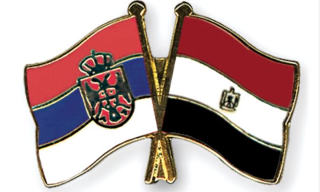 Egyptian and Serbian flag pins - file 