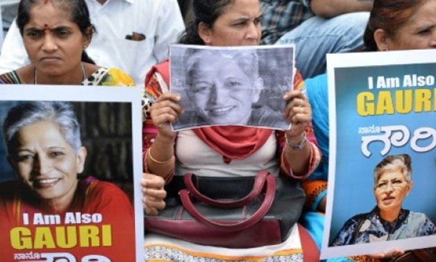 © AFP | Indian protesters take part in a rally condemning the killing of journalist Gauri Lankesh, whose death has sent shockwaves across the country
