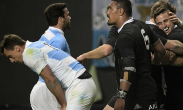 © AFP/File | Since Argentina joined the championship in 2012, in a move aimed at lifting their standard of play, they have never beaten New Zealand in 10 matches with the All Blacks scoring 44 tries to 11 and producing an average winning score of 36-14
