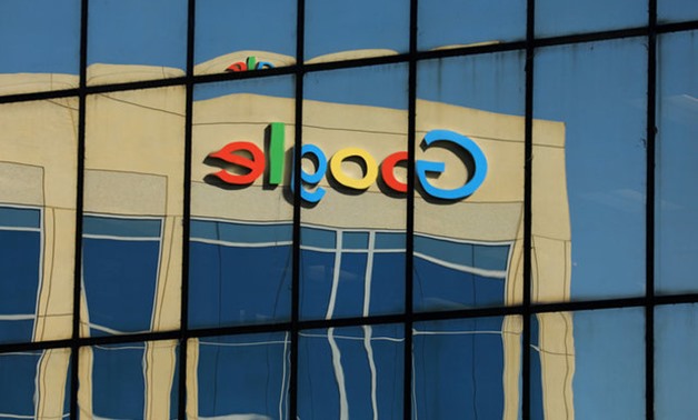 FILE PHOTO: The Google logo is shown reflected on an adjacent office building in Irvine, California, U.S. August 7, 2017. REUTERS/Mike Blake/File Photo