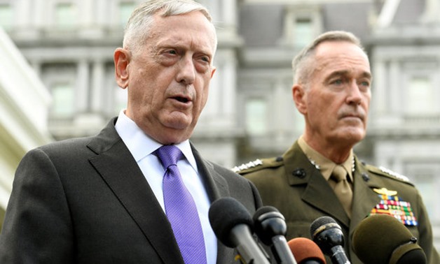 Secretary of Defense Mattis and General Dunford issue statement on North Korea in Washington - REUTERS