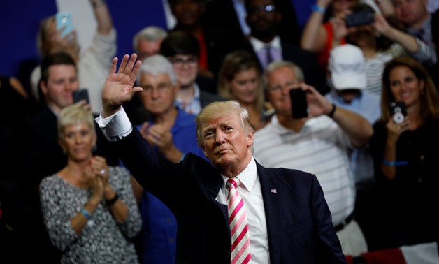 U.S. President Donald Trump speaks at a campaign rally for Senator Luther Strange in Huntsville, Alabama, U.S. September 22, 2017. REUTERS/Aaron P. Bernstein