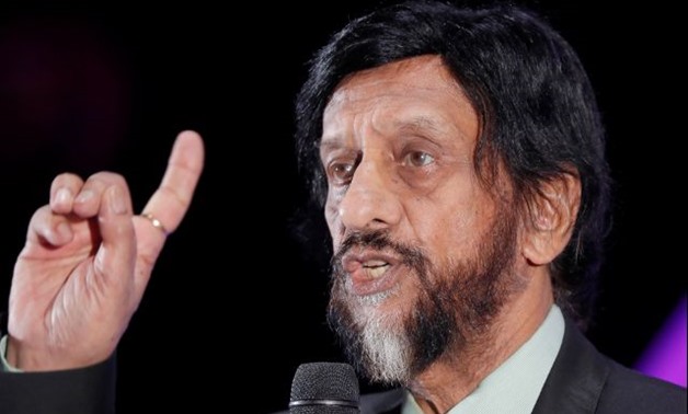 Rajendra Pachauri, Founder of Protect our Planet Movement POP and 2007 Nobel Peace Prize winner on behalf of Intergovernmental Panel on Climate Change, speaks during the third annual tech conference "Inno Generation" in Paris - REUTERS