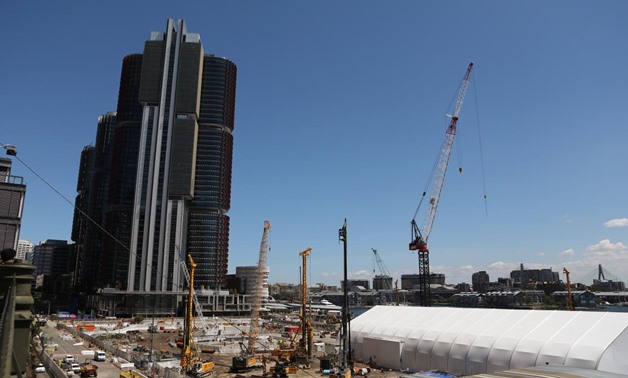 Cranes and heavy machinery are seen on a huge construction site next to Barangaroo building complex in Sydney's central business district (CBD) Australia, November 9, 2017. REUTERS/Daniel Munoz