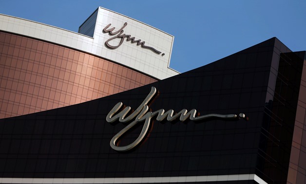 FILE PHOTO: Company logos are displayed at Wynn Macau resort in Macau, China February 8, 2018. REUTERS/Bobby Yip
