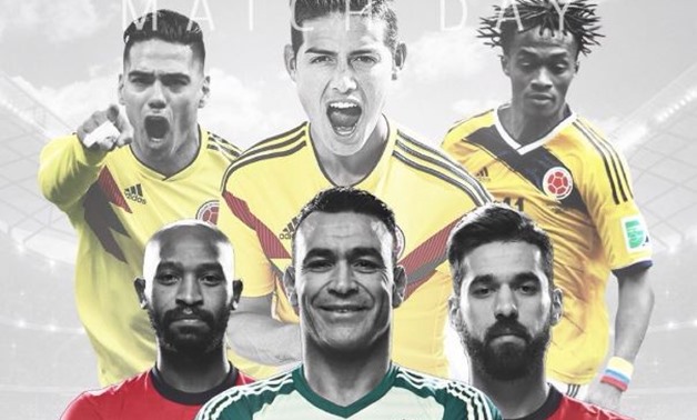 Egypt vs Colombia card – Courtesy of EFA official account on Twitter