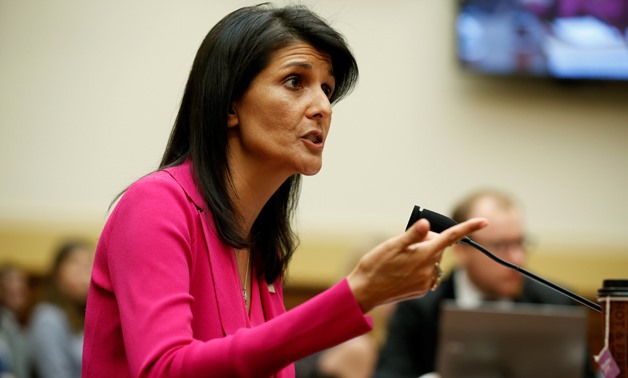 U.S. Ambassador to the United Nations Nikki Haley testifies to the House Foreign Affairs Committee on "Advancing U.S. Interests at the United Nations" in Washington - REUTERS/Joshua Roberts