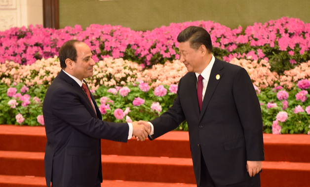President Sisi and Chinese Counterpart- press photo
