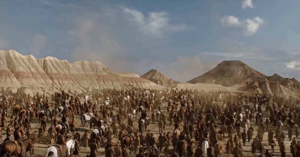7 GOT - Scene after DaenerysTargaryan was captured by the Dothraki in Season 6