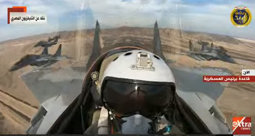 A pilot during Qader 2020 military maneuver - TV screenshot