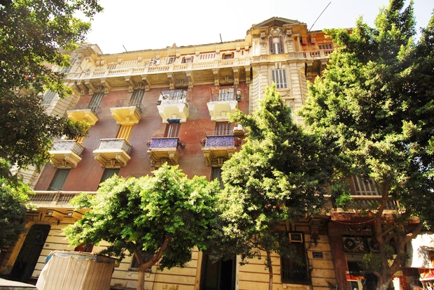 Some of Shubra's architecture has survived, shown here, but many of the area's distinctive buildings have been torn down and replaced with high-rise blocks. 