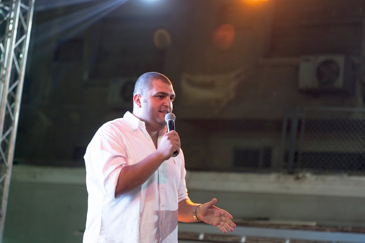 Abdelhameed Sharara speaking at RiseUp in 2014.