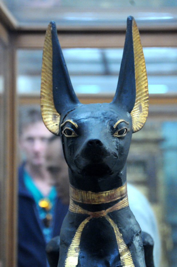 A statue of Anubis, the Ancient Egyptian god of the afterlife, from the Middle Kingdom.