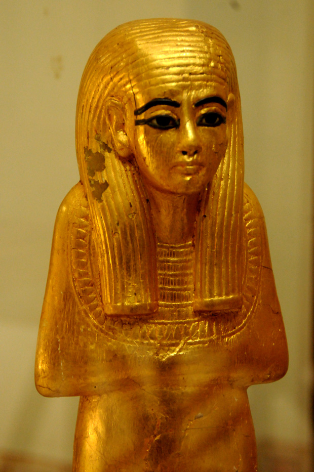 A statue of Selket, the protective goddess of Tutankhamun's shrine. 