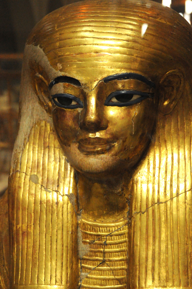 The funerary mask of Yuya, father of Tiye,  who became the Great Royal Wife of Amenhotep III. Yuya was a powerful courtier who lived in the 18th Dynasty.
