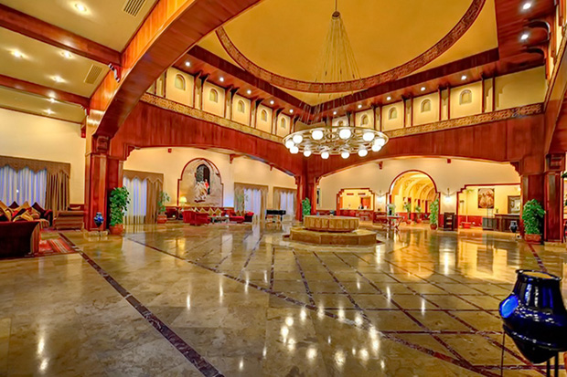 The lobby at the Sea Club Hotel.