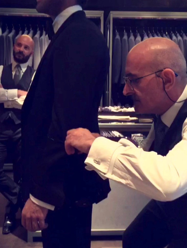 The tailor at Dolce & Gabbana in Milan.
