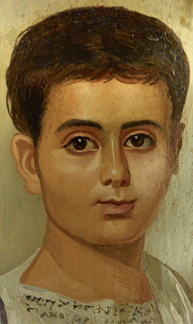 ‘Fayum’ mummy portrait of the Boy, Eutyches, in the Metropolitan Museum, New York City (Courtesy: Nigel Fletcher-Jones) 
