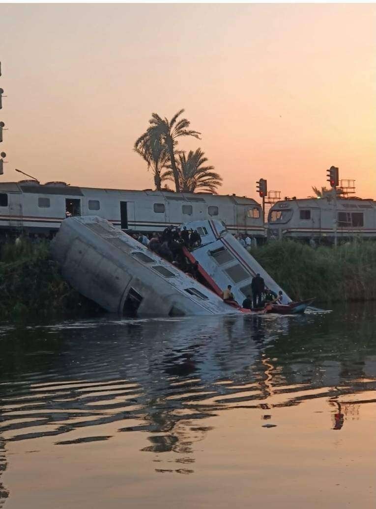 Train collision in Upper Egypt