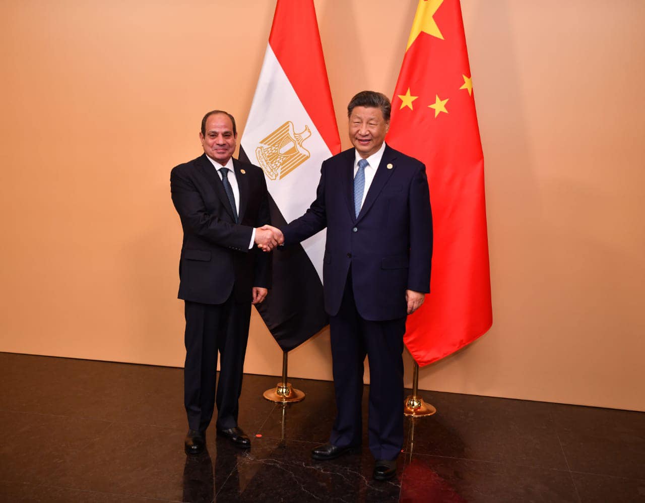 Egyptian President Abdel Fattah El-Sisi and Chinese President Xi Jinping hold talks on the sidelines of the BRICS summit in Kazan